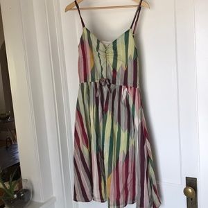 Anthropologie colorful midi dress 12 NWOT
